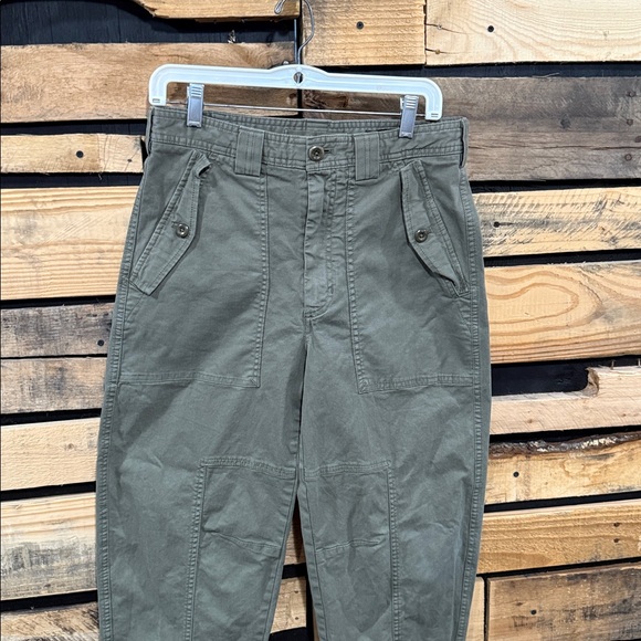 Banana‎ Republic Womens High Rise Relaxed Barrel Leg Cargo Pants 4 Olive Utility - Picture 3 of 8